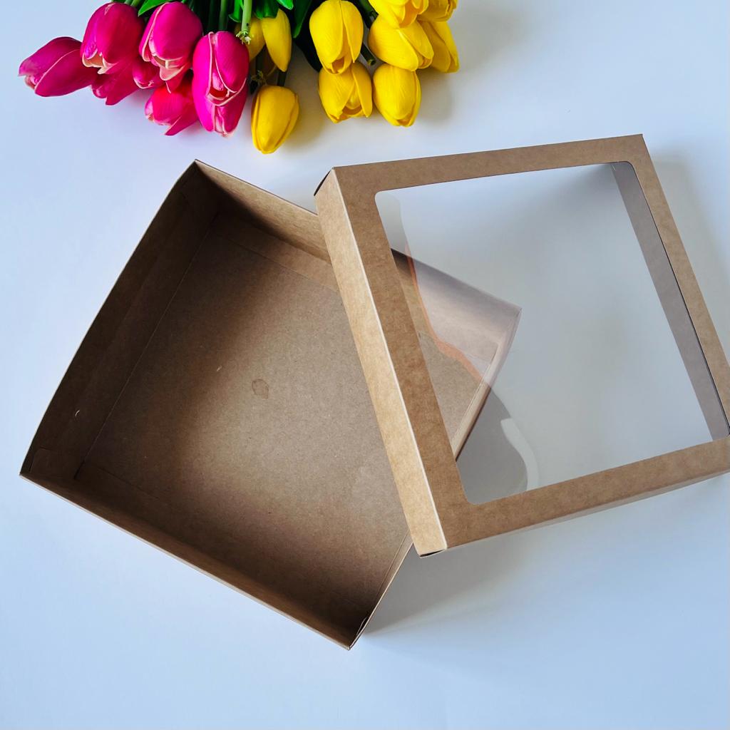 21x21x8 Pencereli Karton Kutu-Pinyata Kutusu — galeri görseli